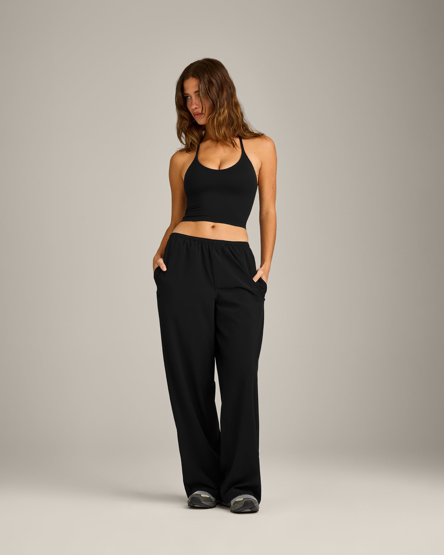 AirMove™ Wide Leg Trousers | Black