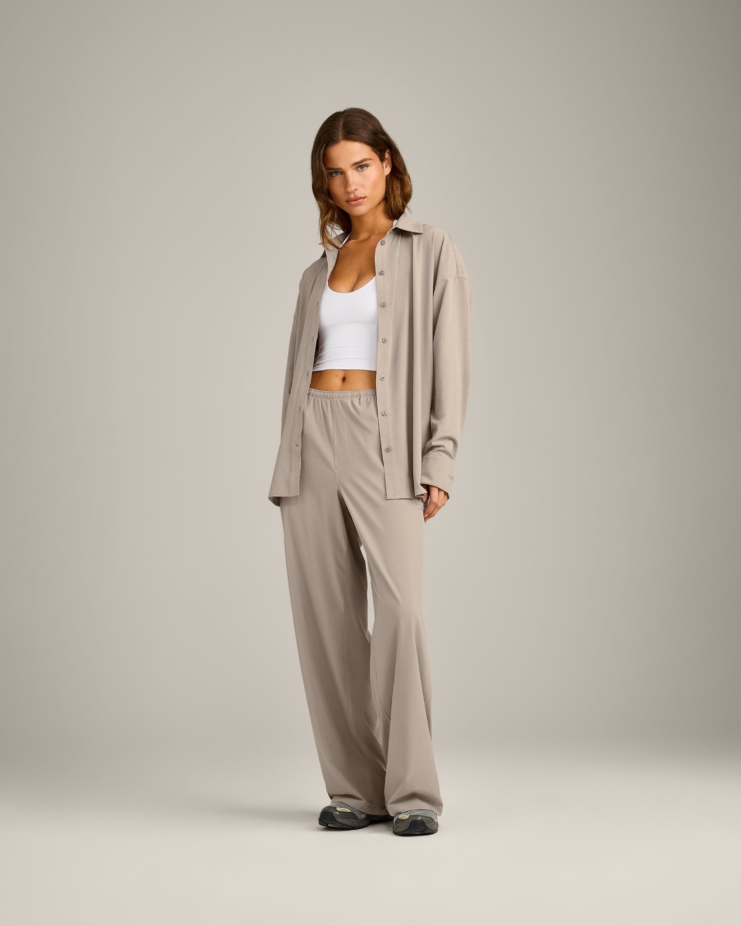 AirMove™ Wide Leg Trousers | Warm Sand