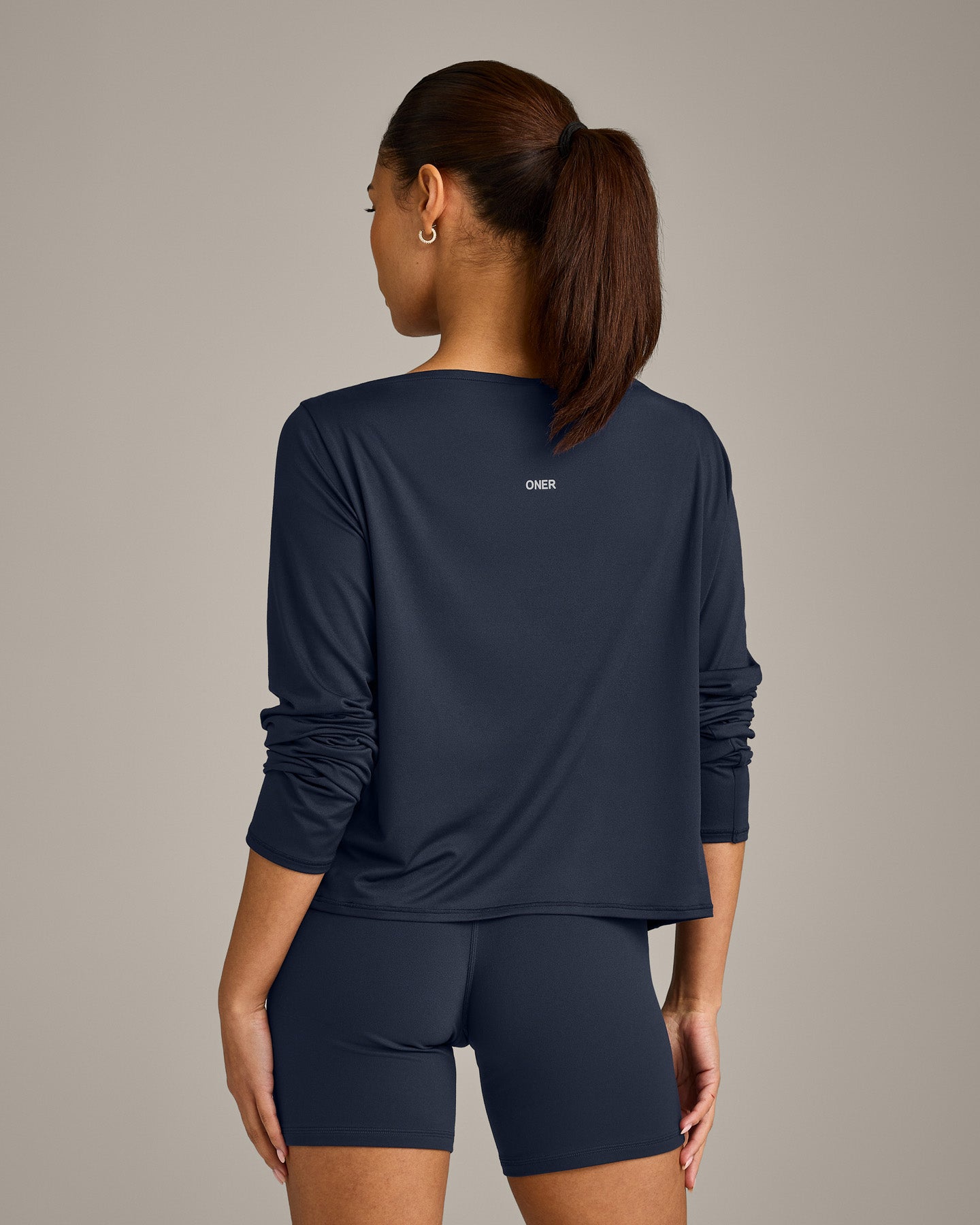 FormeSoft Relaxed Slash Neck Long Sleeve Top | True Blue