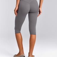 SoftMotion™ High Waisted Capri Leggings | Ash Gray