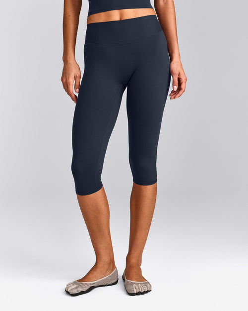 SoftMotion™ High Waisted Capri Leggings | True Blue