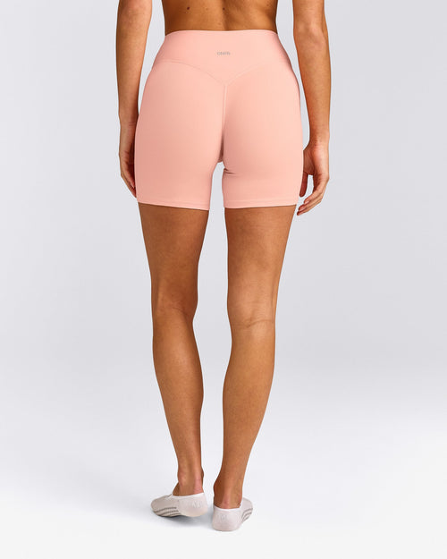 SoftMotion™ High Waisted Shorts 6" | Peach Orange