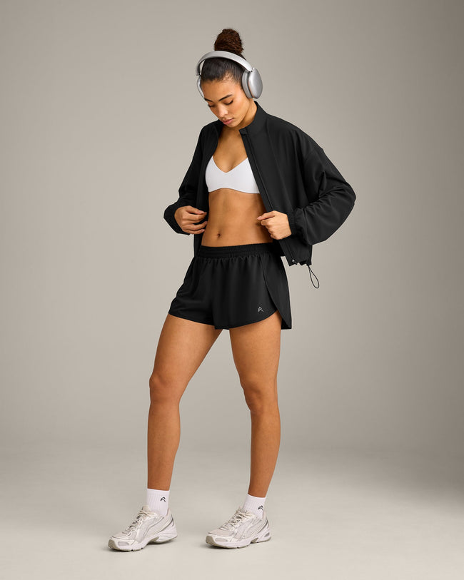 AirMove™ Lined Shorts 3" with Reflective Logo | Black