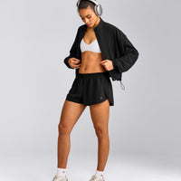 AirMove™ Lined Shorts 3" with Reflective Logo | Black