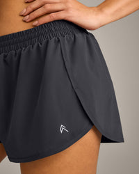 AirMove™ Lined Shorts 3" with Reflective Logo | Coal