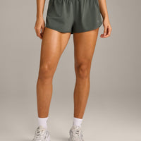 AirMove™ Lined Shorts 2" with Reflective Logo | Dark Khaki