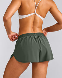 AirMove™ Lined Shorts 2" with Reflective Logo | Dark Khaki