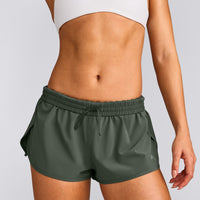 AirMove™ Lined Shorts 2" with Reflective Logo | Dark Khaki