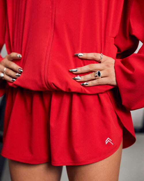 AirMove™ Lined Shorts 2" with Reflective Logo | Fiery Red