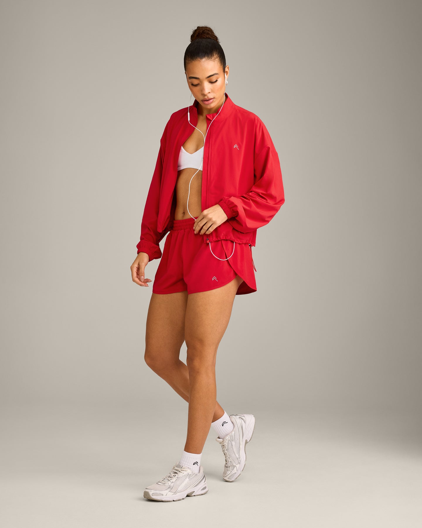 AirMove™ Lined Shorts 3" with Reflective Logo | Fiery Red