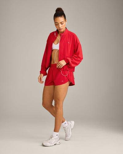 AirMove™ Lined Shorts 3" with Reflective Logo | Fiery Red