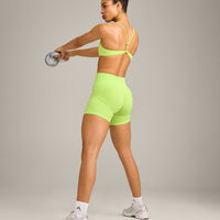 EasyLift™ Ultra Minimal Bralette with Grey Logo | Citrus Green