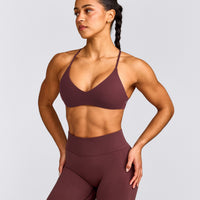 EasyLift™ Ultra Minimal Bralette with Gray Logo | Velvet Mocha