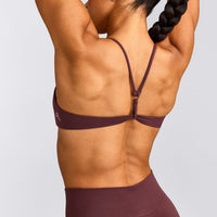 EasyLift™ Ultra Minimal Bralette with Gray Logo | Velvet Mocha