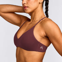 EasyLift™ Ultra Minimal Bralette with Gray Logo | Velvet Mocha