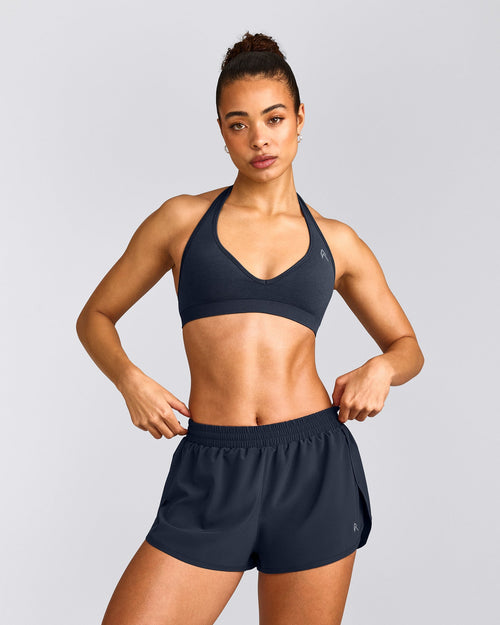 EffortlessLift™ Seamless Halter Neck Sports Bra | True Blue