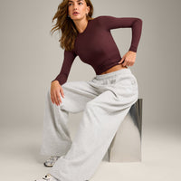 Mellow™ Motion Crew Neck Long Sleeve Top | Light Velvet Mocha