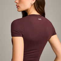 Mellow™ Motion Crew Neck Mid Top | Light Velvet Mocha