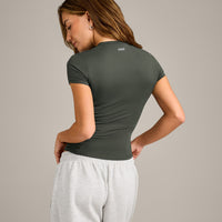 Mellow™ Motion Crew Neck Top | Dark Khaki