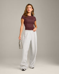 Mellow™ Motion Crew Neck Top | Light Velvet Mocha