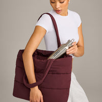 Quilted Tote Bag | Velvet Mocha