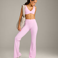 SoftMotion™ Flared Bottoms with Grey Logo | Chalk Pink