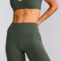 SoftMotion™ Flared Bottoms with Grey Logo | Dark Khaki