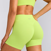 SoftMotion™ High Waisted Shorts 6" | Citrus Green