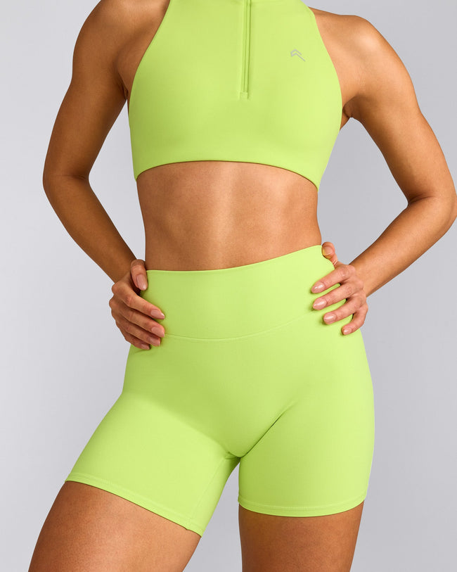 SoftMotion™ High Waisted Shorts 6" | Citrus Green