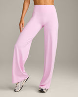 SoftMotion™ Straight Leg Bottoms with Grey Logo | Chalk Pink