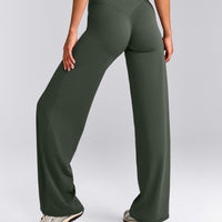 SoftMotion™ Straight Leg Bottoms with Grey Logo | Dark Khaki
