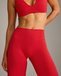 SoftMotion™ Straight Leg Bottoms with Grey Logo | Fiery Red