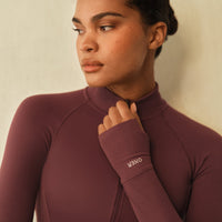 SoftMotion™ Mid Jacket with Grey Logo | Velvet Mocha