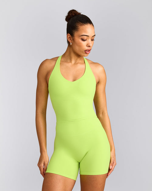 SoftMotion™ Racer Back Tank Top with Built in Bra Shelf | Citrus Green