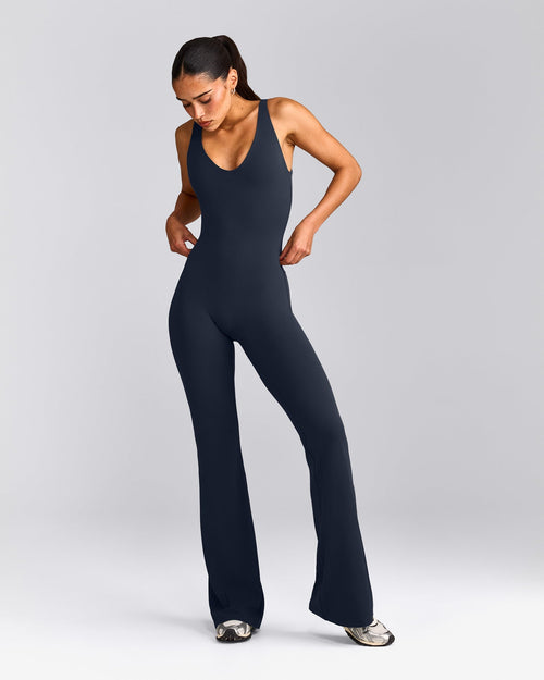 SoftMotion™ Scoop Back Flared All In One Long | True Blue