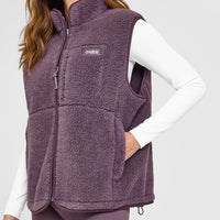 Fleece Gilet with Chest Pocket | Vintage Purple
