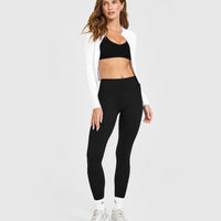 Mellow™ Rib Mid Long Sleeve Cardigan | White