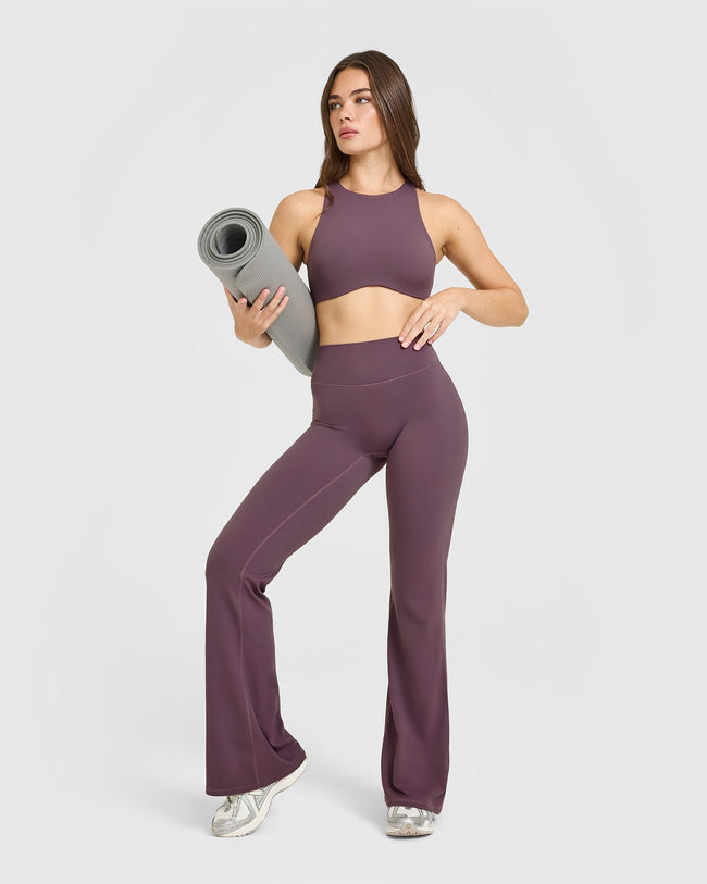 SoftMotion™ Flared Bottoms with White Logo | Vintage Purple