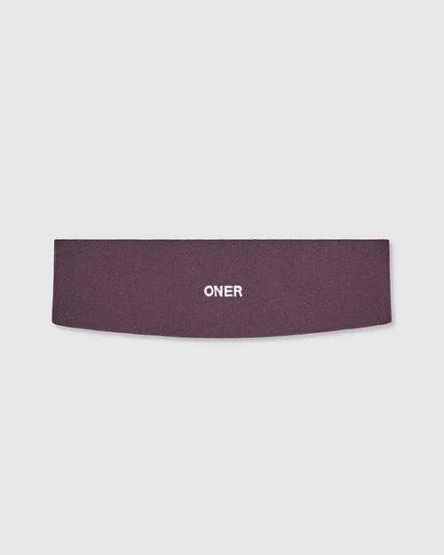 SoftMotion™ Headband with White Logo | Dark Umber Brown
