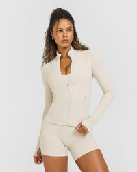 SoftMotion™ Jacket with White Logo | Sand