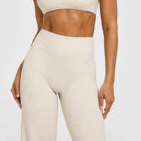 SoftMotion™ Straight Leg Bottoms with White Logo | Sand