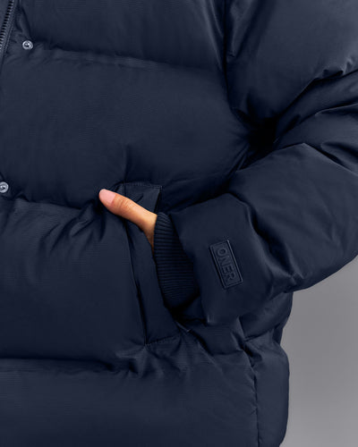Oversized Puffer Jacket | Deep Navy