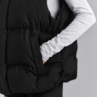Oversized Puffer Vest | Black