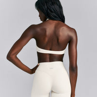 SoftMotion™ Minimal Halter Neck Bralette | Marshmallow White