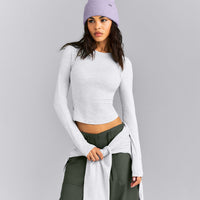 Wool Rib Knit Beanie | Lavender Purple