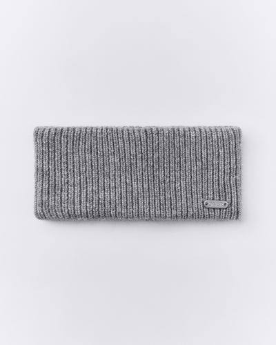 Wool Rib Knit Headband | Gray Marl