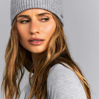 Wool Rib Knit Headband | Gray Marl