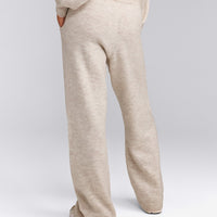 Oversized Knit Straight Leg Pants | Oat Marl