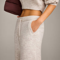 Oversized Knit Straight Leg Bottoms | Oat Marl