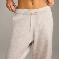 Oversized Knit Straight Leg Bottoms | Oat Marl